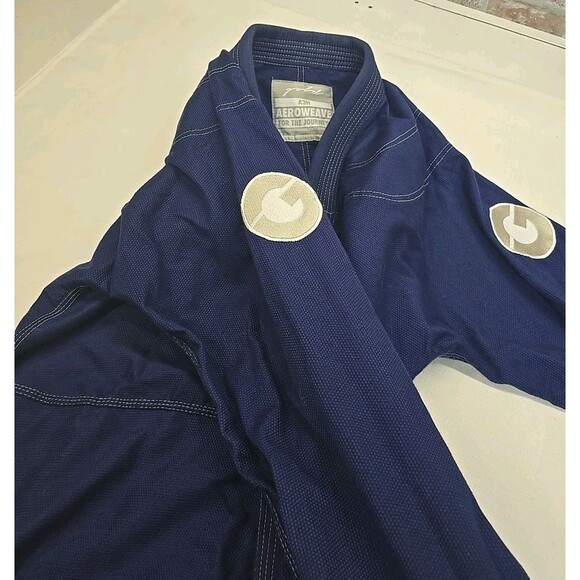 Gold BJJ Aeroweave  Lightweight Blue BJJ Gi Uniform Set A3H 100% Cotton *READ** - Picture 5 of 15